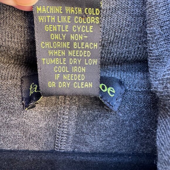 Faith & Zoe Womens Boho Gray Fringe Cowl Neck 3/4 Sleeve Knit Tunic Sweater XS - Picture 11 of 11